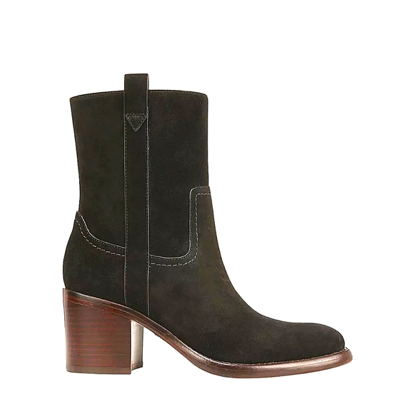Veronica Beard Shoes - Veronica Beard Women's Black Suede Block Heel Ankle Boots